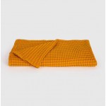 Ariika Honey Comb Throw Blanket (140 x 180 cm), Mustard - 100% Egyptian Cotton