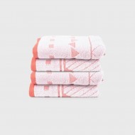 Ariika Empire Face Towel (Set of 4), Rose  ( 100% Giza Egyptian Cotton)