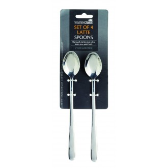 Master Class Stainless Steel Latte Spoons, 19.5 cm (Set of 4)