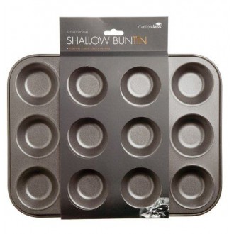 Master Class 12-Hole Non-Stick Shallow Baking Tray / Mince Pie Tin, 32 x 24 cm