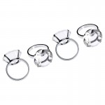 Premier Diamante Napkin Rings - Set of 4, Clear