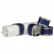 Premier Sapphire Glitter Napkin Rings - Set of 4, Blue