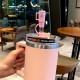 Billz Buddy Silicone Straw Cover for S'well & Stanley Tumblers - Pink ( + Free Plastic Straw Gift)