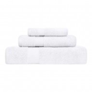 Superior Zero Twist 100% Cotton Super Soft and Absorbent 3 - Piece Towel Set, White