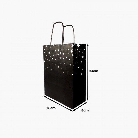 Shop quality VZ Black Paper Gift Bags with White Star Patterns - 23cm H x 8cm L x 18cm W - Small in Kenya from vituzote.com Shop in-store or online and get countrywide delivery!