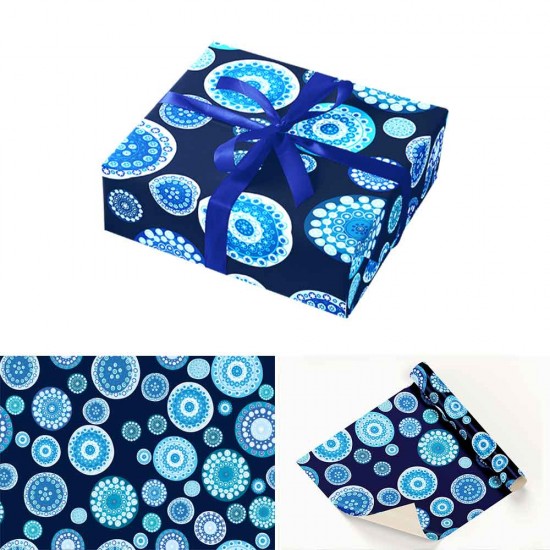 Shop quality Wrapping Gift Paper with Blue Abstract Flowers Pattern -  59.5cm W X 42cm L in Kenya from vituzote.com Shop in-store or online and get countrywide delivery!