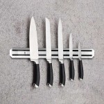 Neville Genware Wall Mounted Magnetic Knife Rack 22" White- Not suitable for knives weighing over 500g