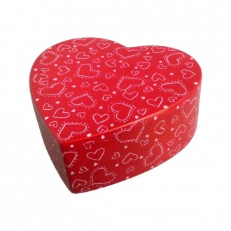 Undugu Heart Shaped Trinket Dish with Cover - Hearts