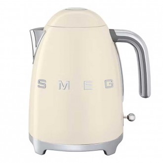 Smeg 50's Retro Style Kettle, Stainless Steel, Cream