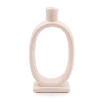 Candlelight  Ceramic Taper Candle Holder, 15.5cm 