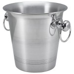 Neville Genware Aluminium Wine Bucket With Ring Handles,  3.25 Liters