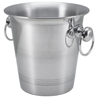 Neville Genware Aluminium Wine Bucket With Ring Handles, 3.25 Liters