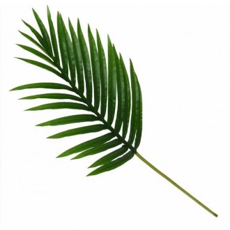 Candlelight Single Stem Faux Palm Leaf Green, 65cm Height