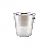 Neville GenWare Stainless Steel Swirl Wine Bucket 20 x 21cm (Dia x H)