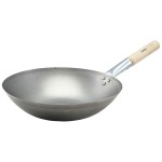 Neville Genware Black Iron Wok Flat Base 14"/35.6cm