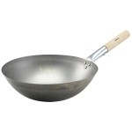 Neville Genware Black Iron Wok Round Base 14"/35.6cm