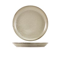 Neville Genware Terra Porcelain Grey Coupe Plate, 24cm