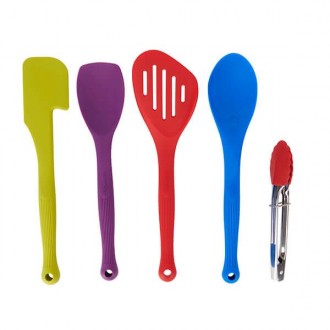 Colourworks Silicone Kitchen Utensils Set, 5-Piece