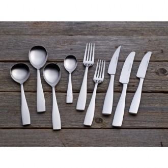 Neville Genware Square Parish 18/0 Stainless Steel Dessert Fork - Sold per piece