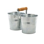 Neville Genware Galvanised Steel Combi Serving Buckets,  80cl/28.2oz