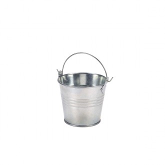 Neville Genware Galvanised Steel Serving Bucket, 8.5cm