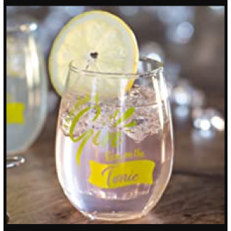 Barcraft Stemless Gin and Tonic Glass - 250ml 