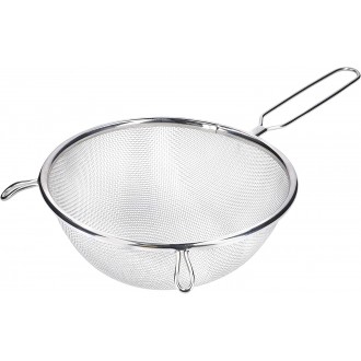 Kitchen Craft Stainless Steel Round Sieve 18 cm (7 inch), Silver