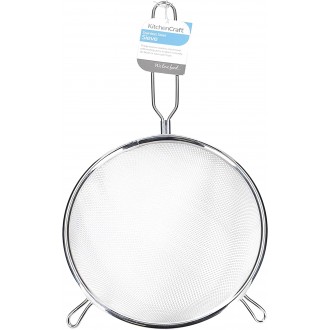 Kitchen Craft Stainless Steel Round Sieve 18 cm (7 inch), Silver