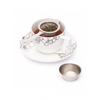 La Cafetière Tea Strainer with Stand, Stainless Steel