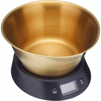 Master Class Electronic Dual Dry and Liquid Scales with Brass Finish Bowl 5 kgs