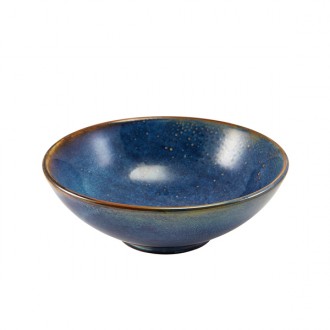 Neville Genware Terra Porcelain Aqua Blue Noodle Bowl, 20.2cm