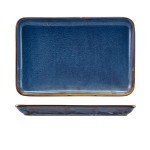 Neville Genware Terra Porcelain Aqua Blue Rectangular Platter, 30 x 20cm