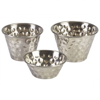 Neville GenWare Stainless Steel Hammered Ramekin, 43ml