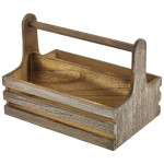 Neville Genware Rustic Wooden Table Caddy