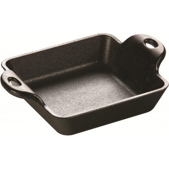 Lodge Heat Enhanced and Seasoned Cast Iron Mini Server, Square