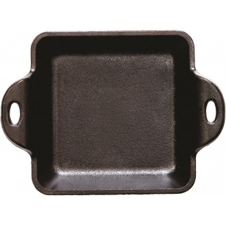 Lodge Heat Enhanced and Seasoned Cast Iron Mini Server, Square