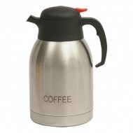 Neville Genware Coffee Inscribed Stainless Steel Vacuum Jug, 2 Litres