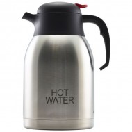 Neville Genware Hot Water Inscribed Stainless Steel Vacuum Jug, 2 Litres