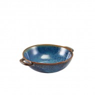 Neville Genware Terra Porcelain Aqua Blue Balti Dish, 15cm