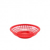 Neville GenWare Round Fast Food Basket Red 20cm 20 x 5cm (Dia x H)