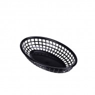 Neville Genware Fast Food Basket Black, 23.5 x 15.4cm