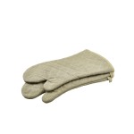 Neville Genware Flame Retardant 17" Tan Professional Oven Mitts (Pair) 17" (L)