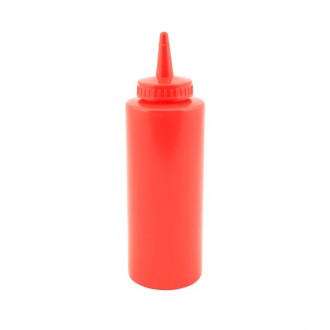 Neville Genware Squeeze Bottle Red 12oz/35cl / 350ml