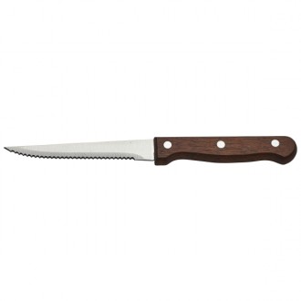 Neville Genware Steak Knife Dark Wood Handle Full Tang  21.5cm (L) ( Sold Per Piece)