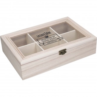 La Cafetière 6 Compartment Wooden Tea Box