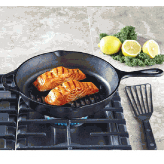 Lodge Cast Iron Grill Pan, 10.25-inch