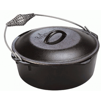 Lodge Dutch Oven with Spiral Handle Bail and Iron Cover, 5-Litre