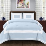 Superior Comforter Set with Pillow Shams, Luxury Bedding with Soft Microfiber Shell - Full/Queen, Light Blue