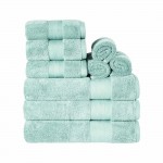 Turkish Cotton 800GSM Heavyweight Assorted 9-Piece Towel Set, Dusty Aqua