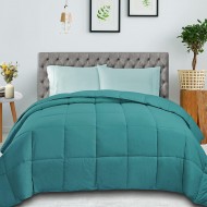 Superior All-Season Down Alternative Comforter with Baffle Box Construction, Twin, Turquoise